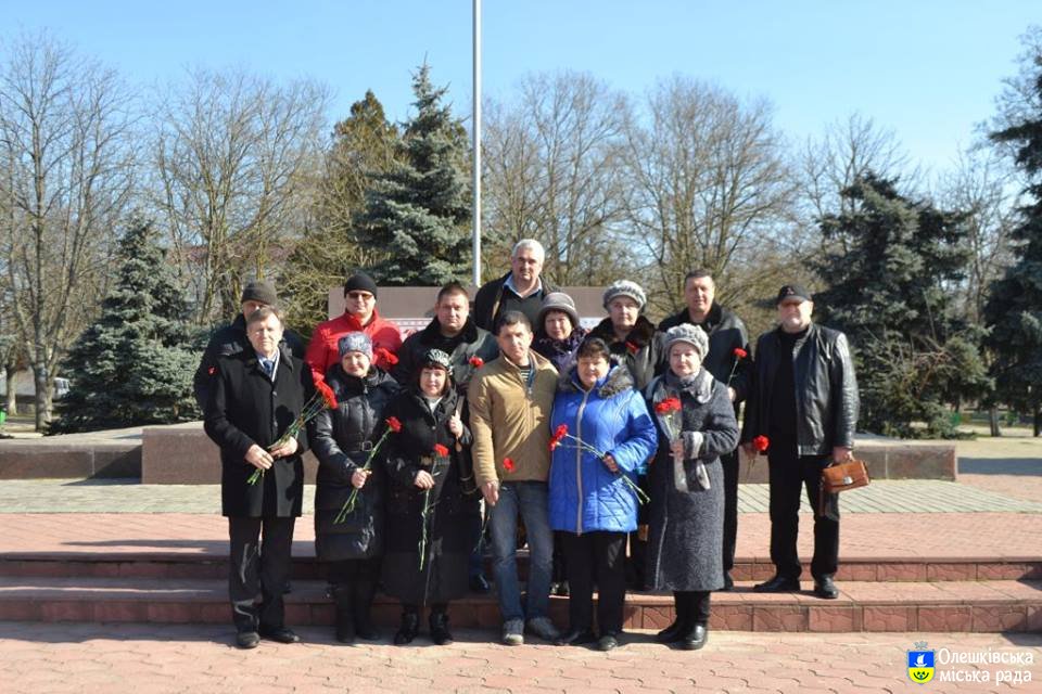В Олешках відзначили річницю Дня Гідності учасників Євромайдану