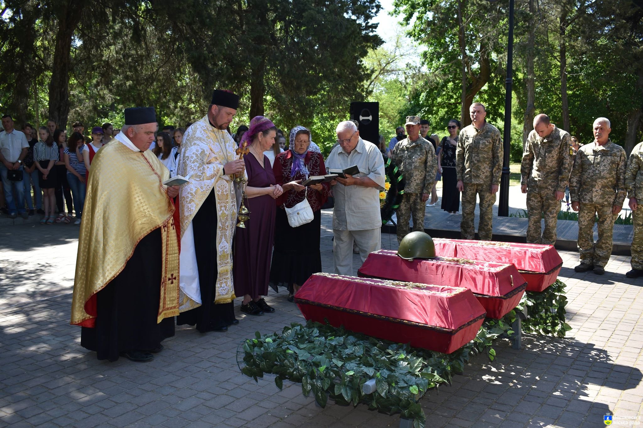 Перепоховання невідомих останків 7-ми  воїнів Другої Світової війни