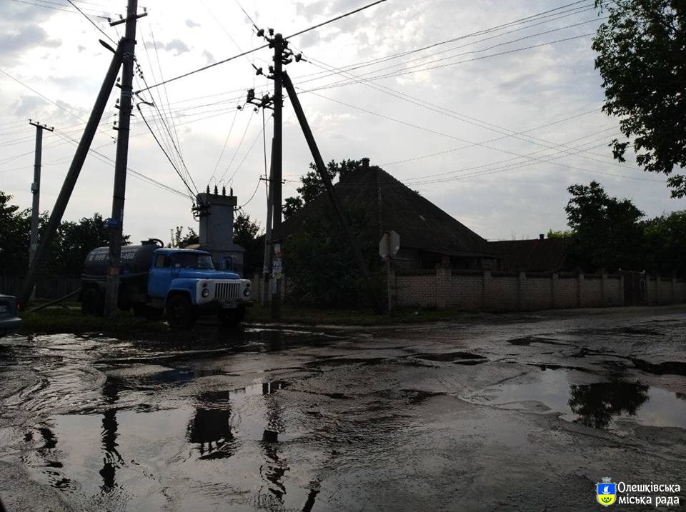 Ліквідація підтоплень в Олешках
