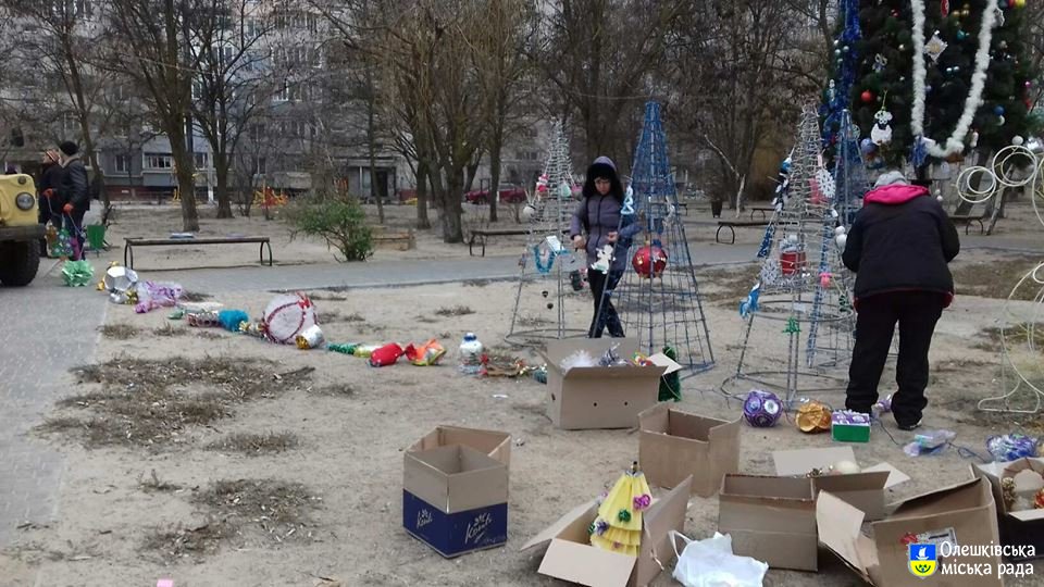 Парк на житлоселищщі в Олешках до святкування готовий