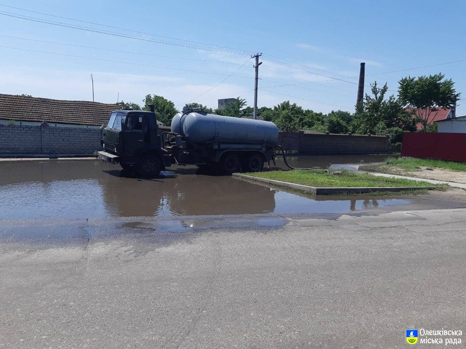 Ліквідації скупчення дощових вод в Олешках