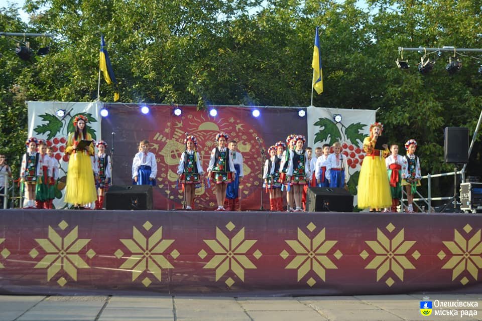 Олешки відзначили 28-у річницю Дня Незалежності.