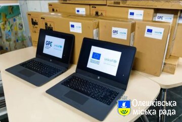 Олешківська територіальна громада отримала комп’ютерне обладнання від Представництва Дитячого фонду ООН (ЮНІСЕФ) в Україні