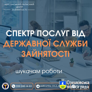 СПЕКТР ПОСЛУГ ДЕРЖАВНОЇ СЛУЖБИ ЗАЙНЯТОСТІ ГРОМАДЯНАМ
