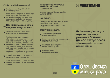 Як іноземці можуть отримати статус УБД або статус особи з інвалідністю внаслідок війни.
