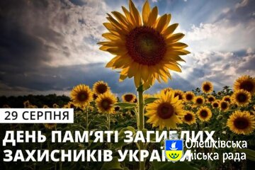 29 серпня – День пам’яті захисників України, які загинули в боротьбі за незалежність, суверенітет і територіальну цілісність України.