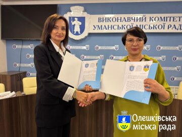 Олешки та Умань об’єдналися в партнерстві в межах проєкту «Пліч-о-пліч»