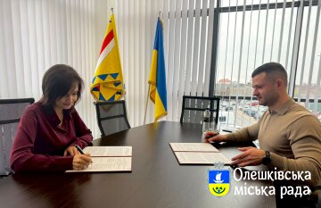 Підписано меморандум про партнерство між Олешківською та Мукачівською міськими територіальними громадами