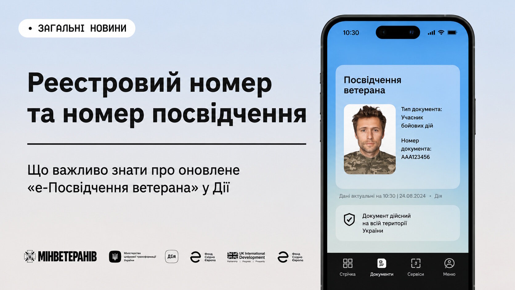 Реєстровий номер та номер посвідчення: що важливо знати про оновлене «е-Посвідчення ветерана» у Дії